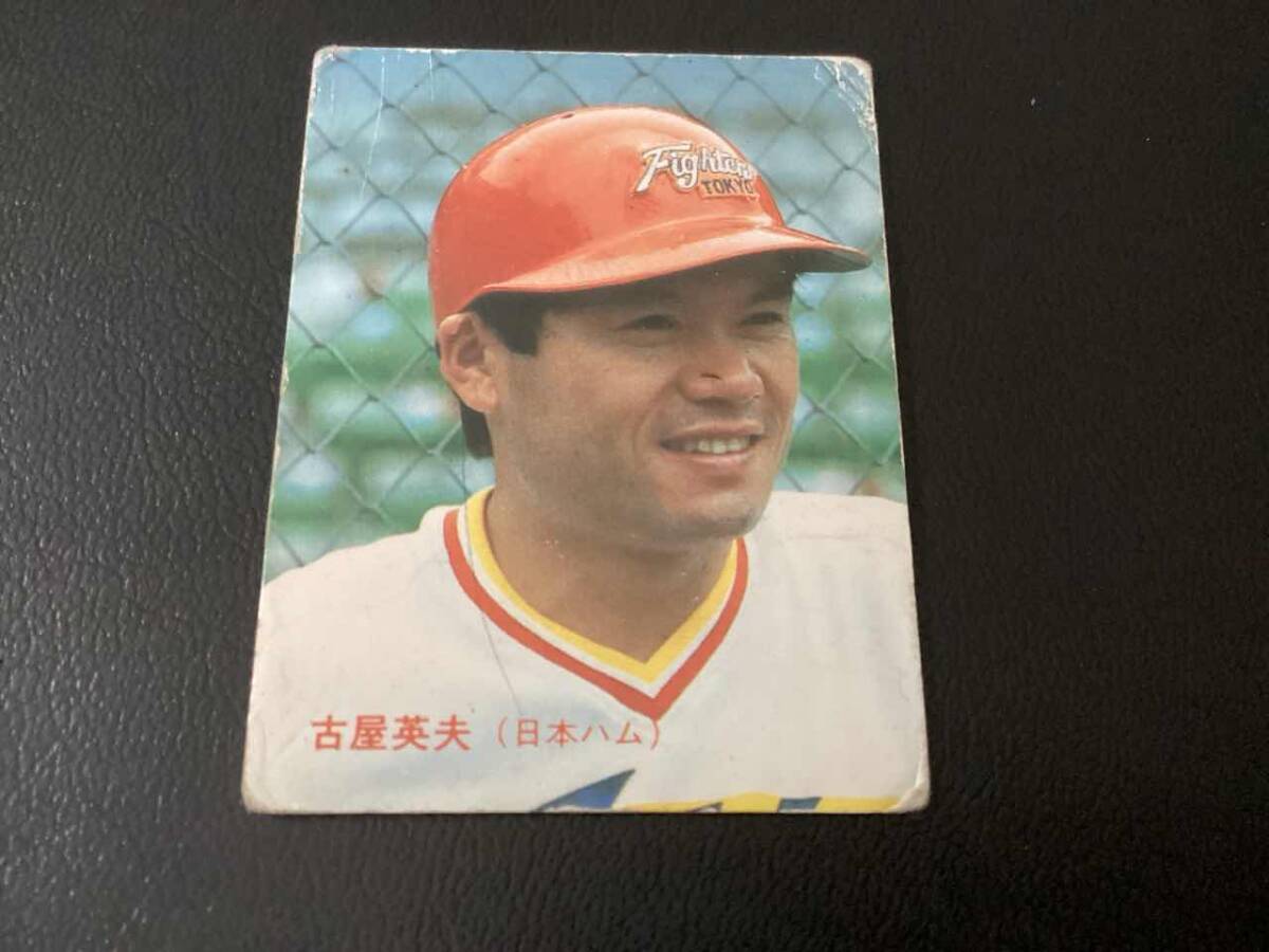 Calbee 85 год редкость блок старый магазин ( Япония ветчина )No.420 Professional Baseball карта 