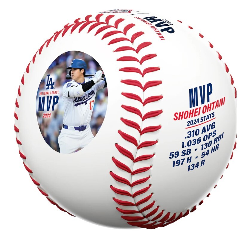 【正規品】2024大谷翔平 MLB ナショナルリーグMVPレプリカサインボール 大谷翔平 2024年 MVP 記念 ボール プリントサインボール