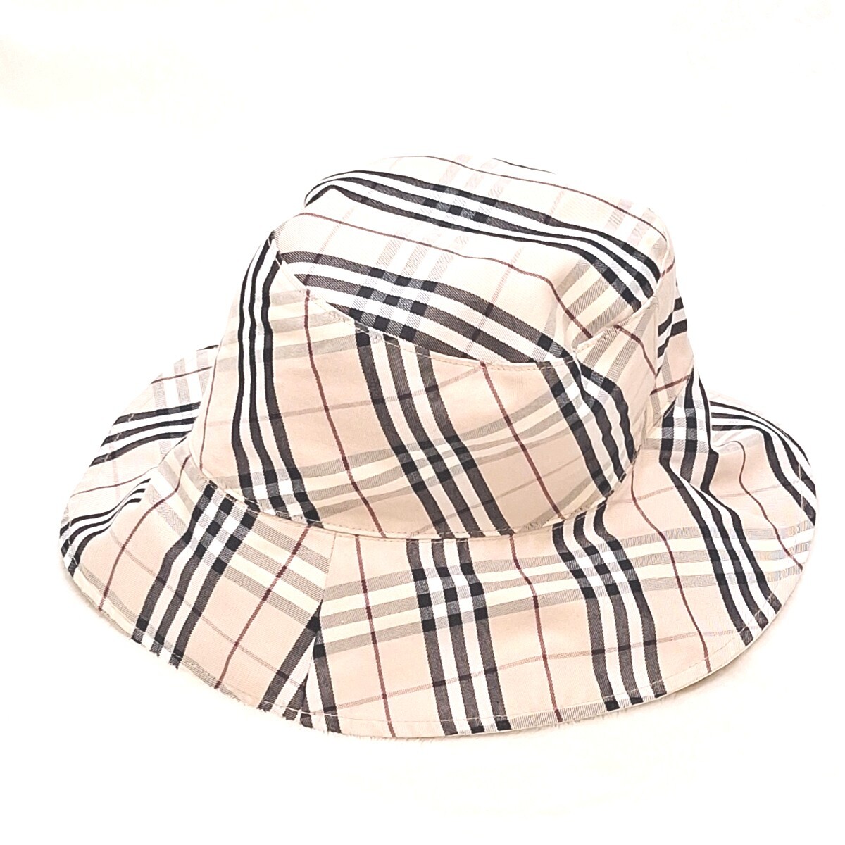 ★韓国の人気★【BURBERRY】★モノグラムチェック帽.子★正規品 1円〜良品 BURBERRY バーバリー 帽子 男女兼用 ノバチェック柄