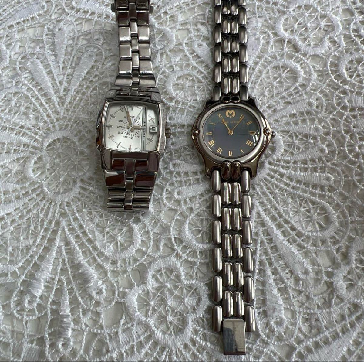 クォーツ時計 2点セット ステンレス_画像1