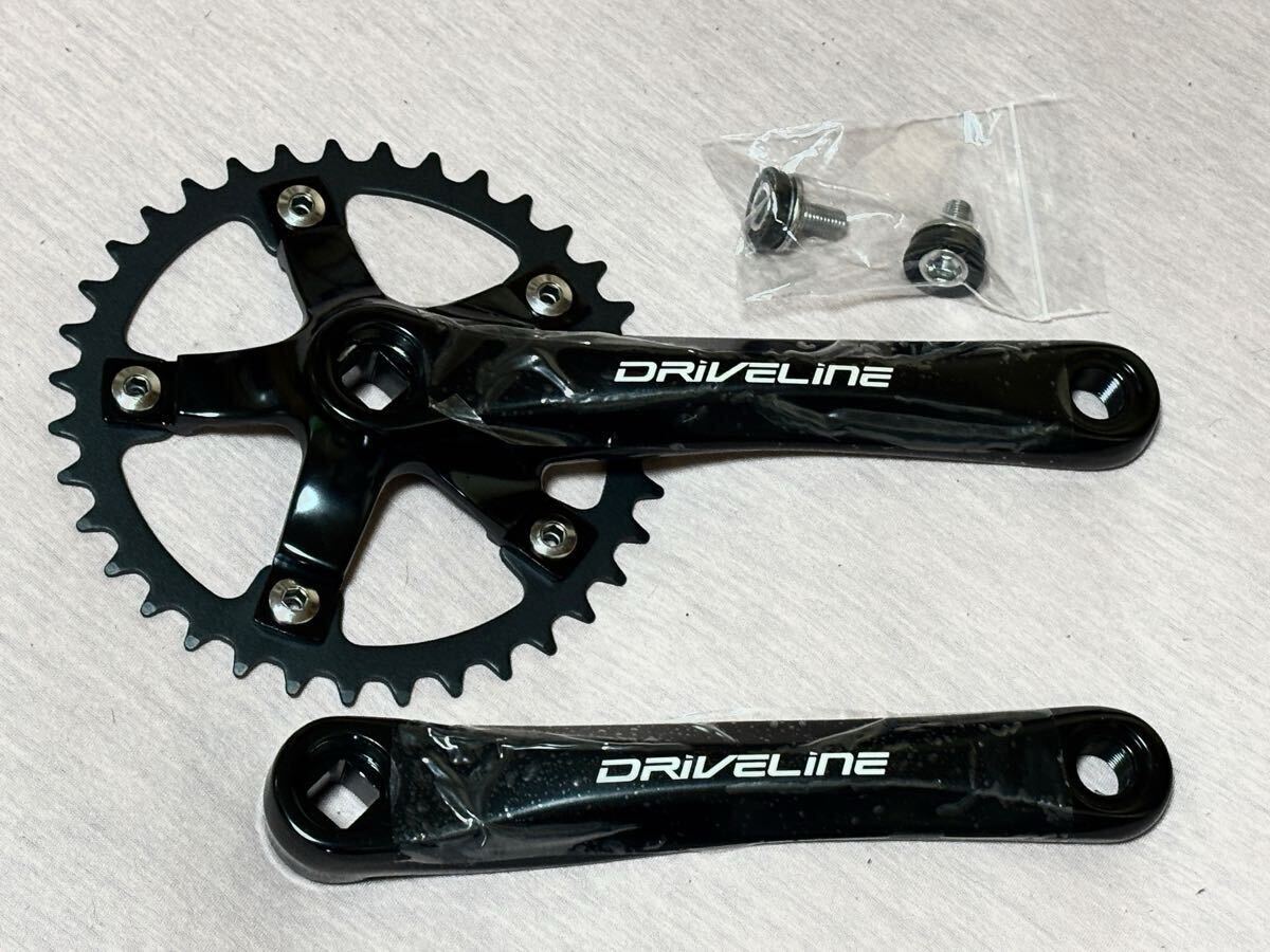 Driveline ドライブライン　シングルスピード・クランク　３６Ｔ　１７５ｍｍ　ブラック_画像1