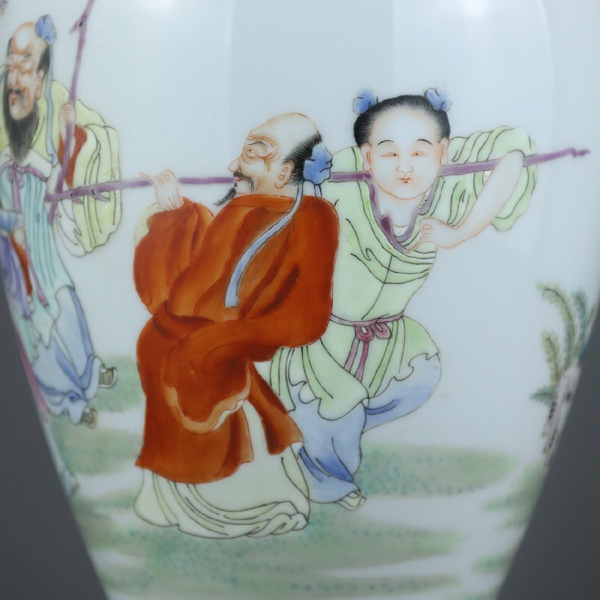 硯　清時代　五彩　書道　人物中国　古美術　　骨董品　染付　アンティーク Yahoo!オークション - 【希少】 中国美術 『魏晋南北朝時代』 陶