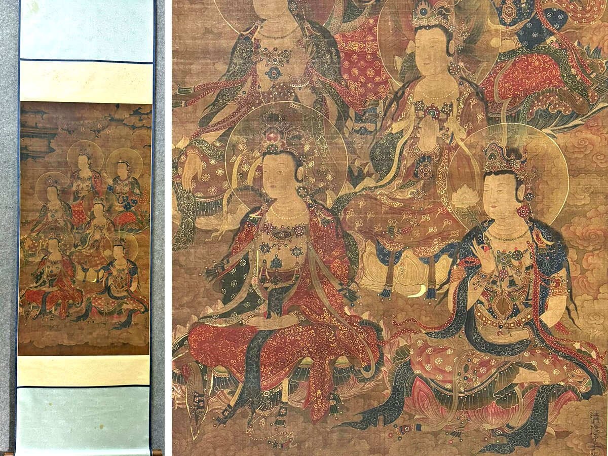 中国古美術・中国名家張大千氏 如来仏像水彩画8枚・板画絵画・書道・民国珍蔵絵画 中国古美術・中国名家張大千氏 如来仏像水彩画8枚・板画絵画・書道・