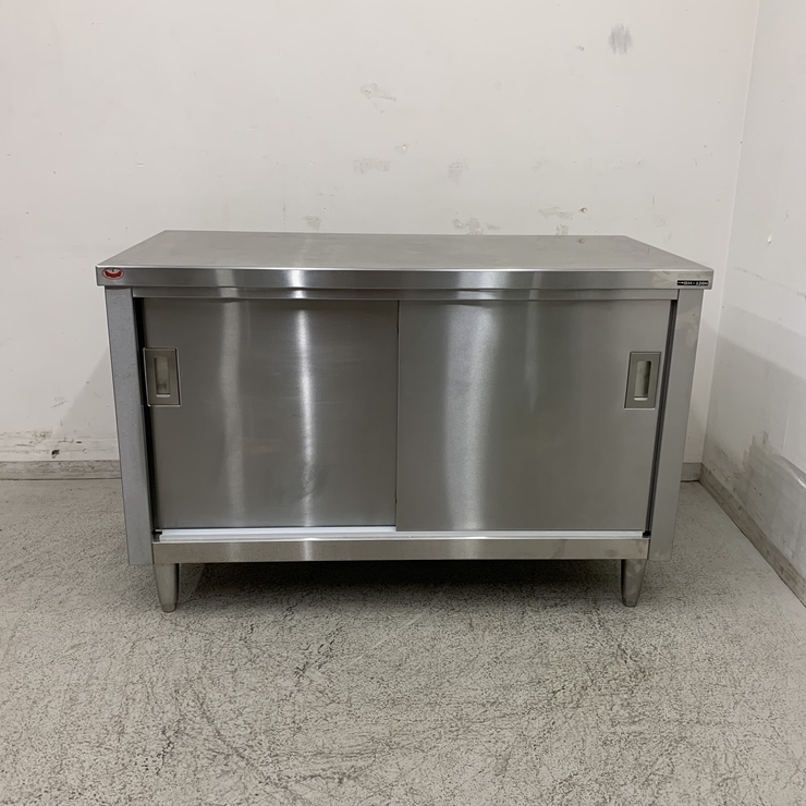 【中古】 A08834 調理台 マルゼン BH-126N ステンレス 扉付き作業台 W1200x D600ｘ H800mm【業務用】【厨房用】【車上渡し又は営業所止め】_画像2