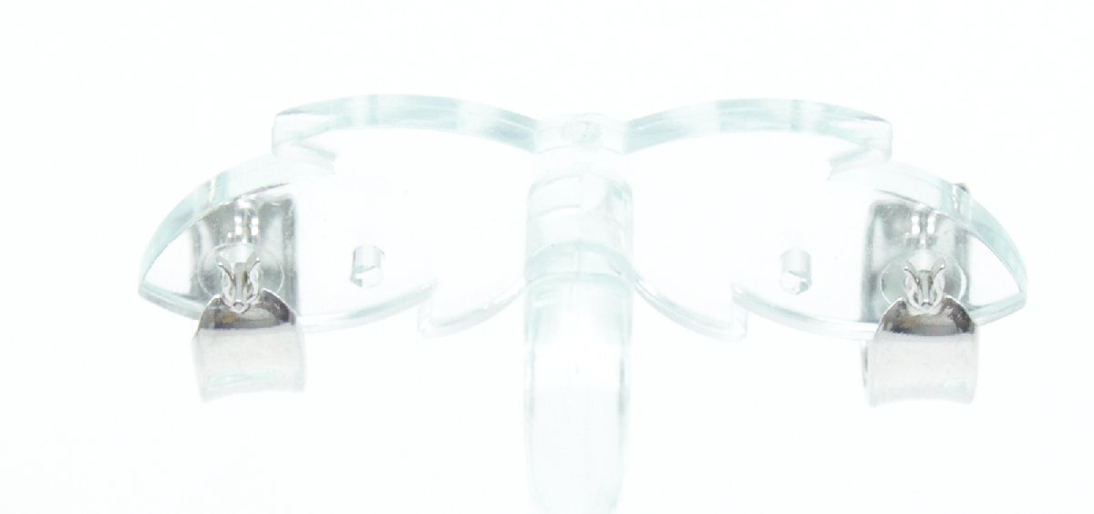 中古 美品 K18 ホワイト ゴールド ピアス_画像4