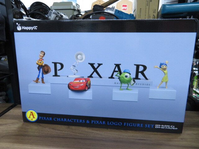 ピクサー フィギュアセット ウッディ・マックィーン・マイク・ジョイレミーA賞E賞 送料込み 未開封 Happyくじ A賞 ピクサーキャラクターズ
