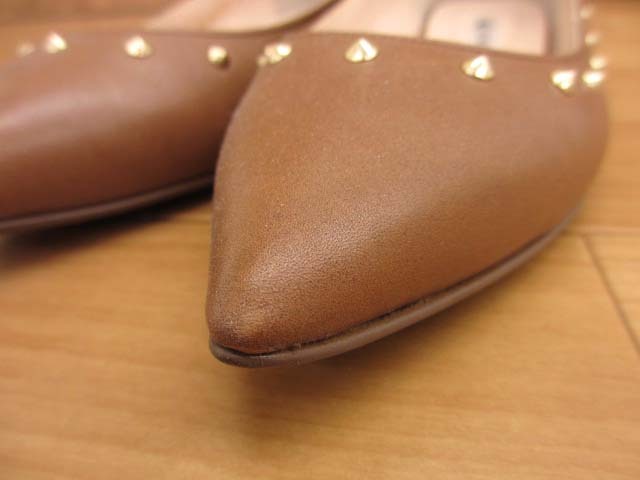 【Y】美品 ダイアナ DIANA スタッズ フラット パンプス 22_画像4