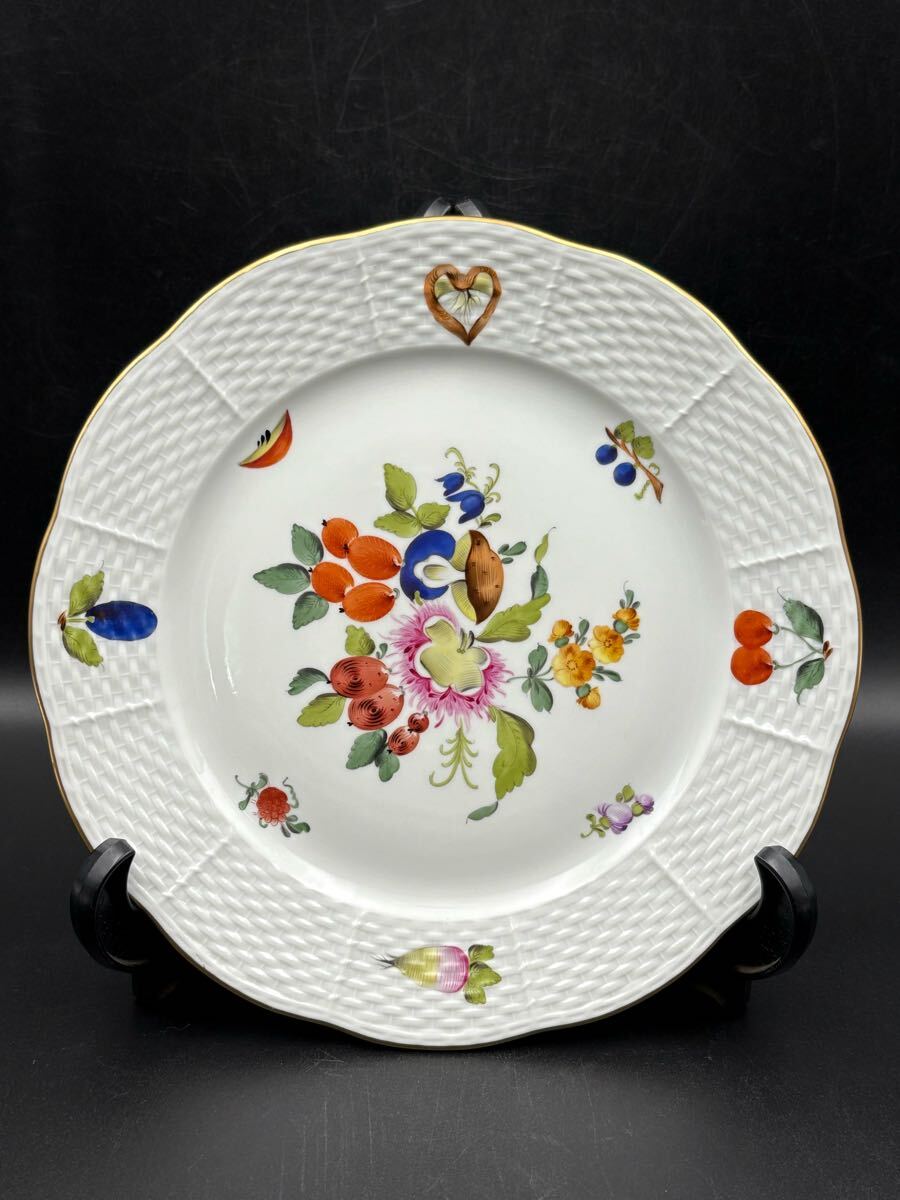 jun070317 Herend ヘレンド　フルーツ　フラワー プレート
