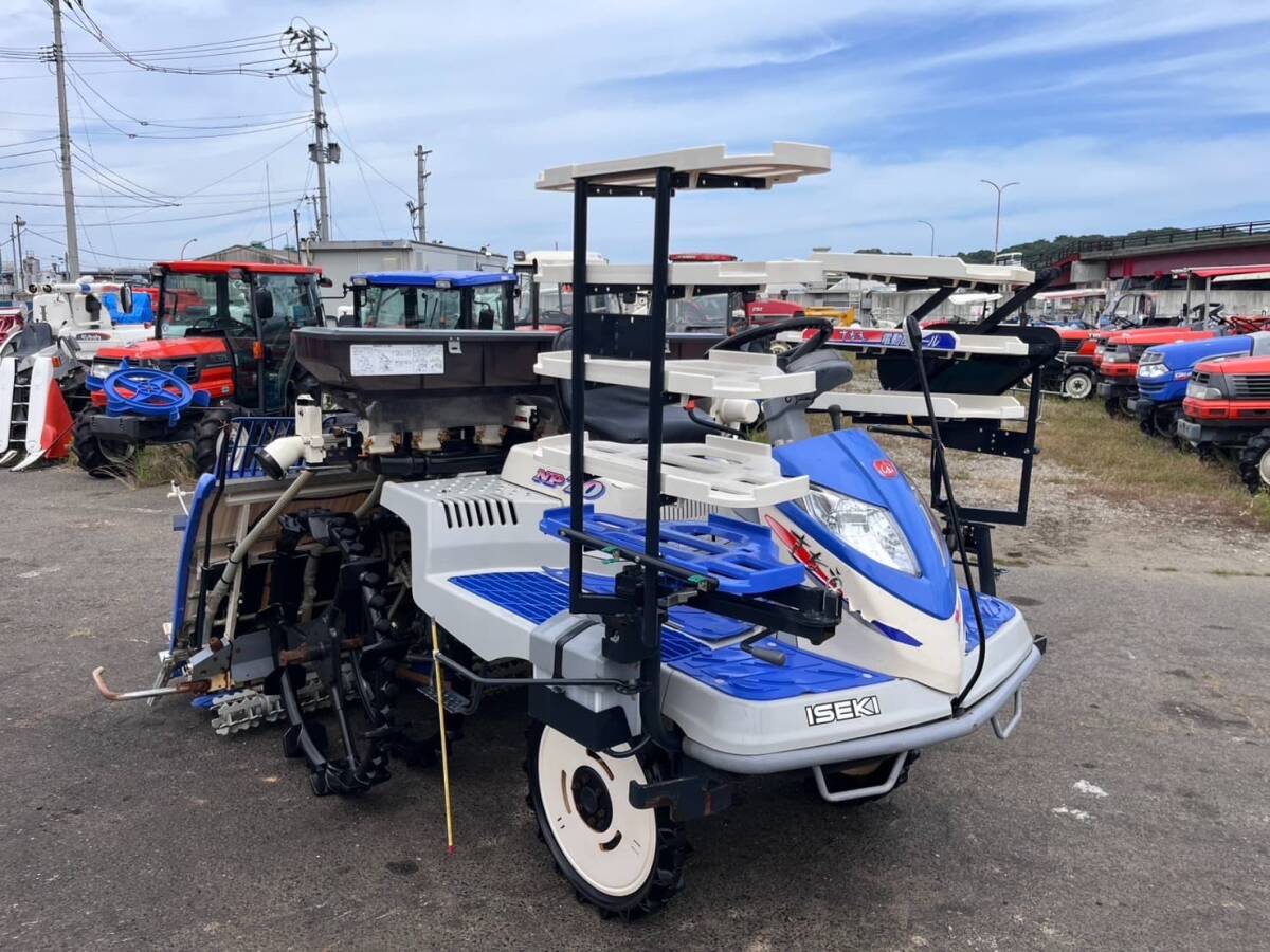 イセキ NP70D-LF パワステ 施肥機 除草剤散布機 枕ローター 571時間 7條 田植機 宮城発