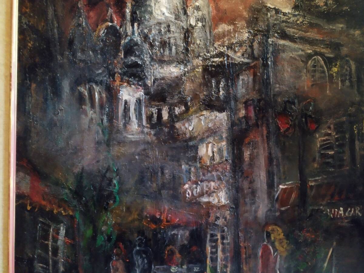 大澤扶二子■パリの街角■展覧会サイズ■F20号■油彩画■絵画■油絵■肉筆■風景画 大澤扶二子□パリの街角□大型□F20号□油彩画□絵画□油絵□真