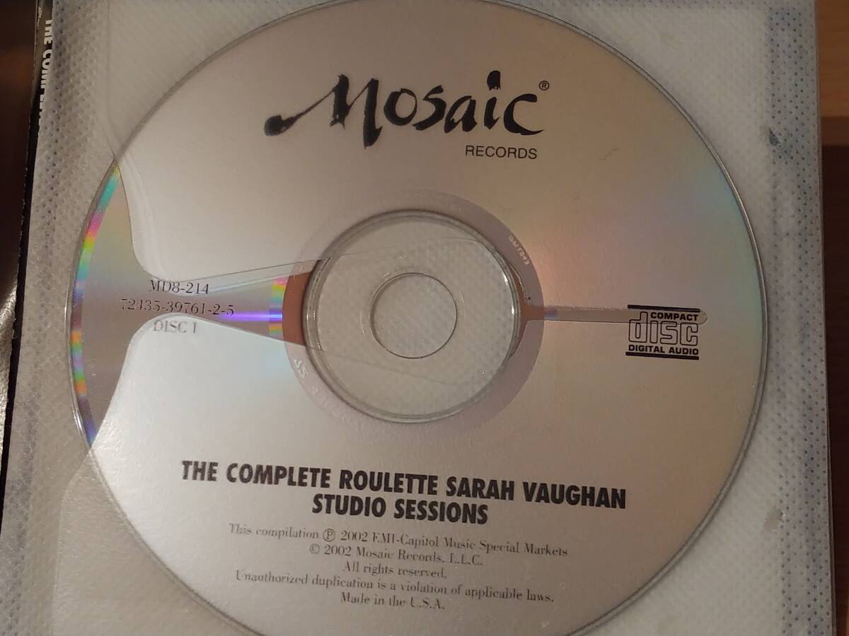 ●送料込●8枚組 CD Complete Roulette Sarah Vaughan Studio Sessions サラ・ヴォーン Jazz コンプリート サラ・ボーン_画像7