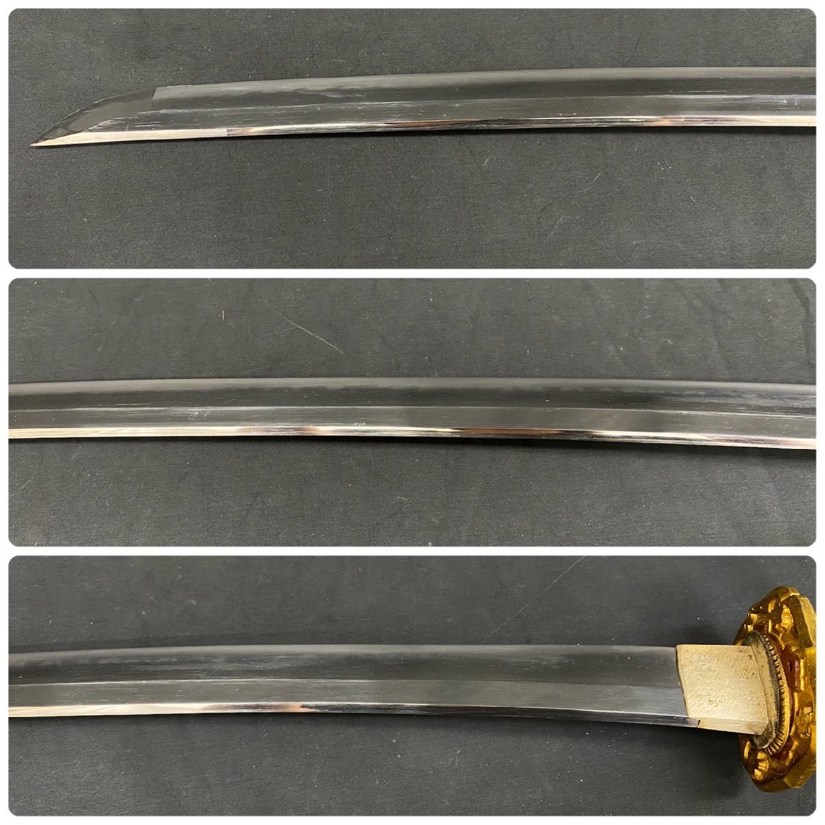 登録証付】在銘 軍刀 長さ63.6㎝ 軍刀拵 旧日本軍 時代 日本刀