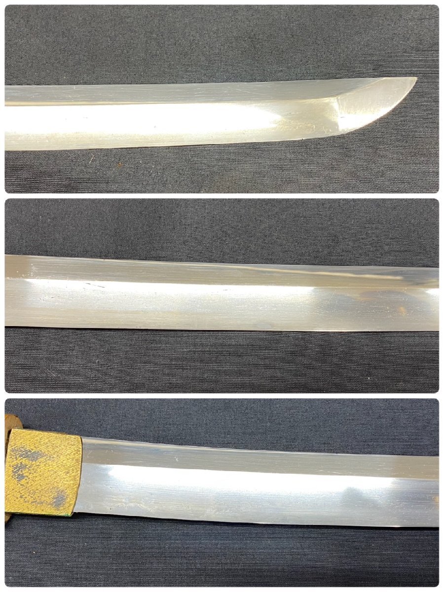 当時物 日本刀 永脇差 真剣 白鞘 刀剣 木刀 全長約80cm 古美術 登録証付】日本刀 脇差 わきざし 白鞘 脇差 在銘 包真 長さ44.6