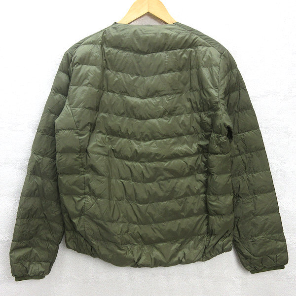 D■フィールドコア/FieldCore HD004 ワークマン洗えるフュージョンダウンジャケット【L】カーキ/MENS/68【中古】■_画像3