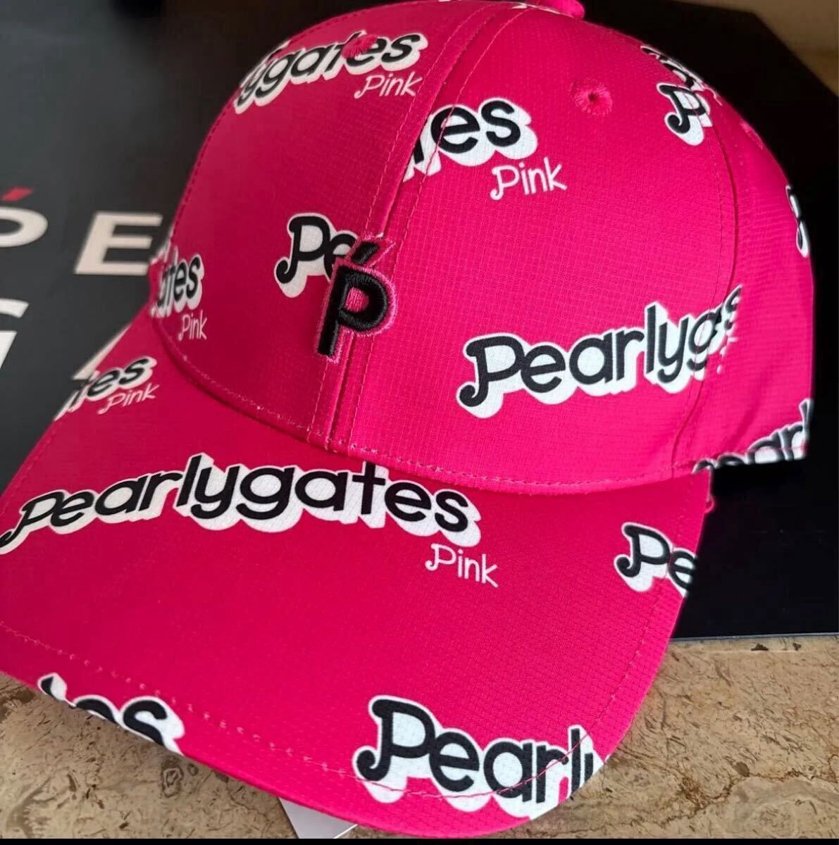 新品　パーリーゲイツ　ユニセックス キャップ Pinkロゴゴルフ 帽子 053-3287807 ピンク_画像3