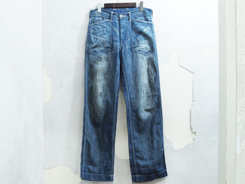 希少 DOUBLE RL BOZEMAN 加工 デニムトラウザー ベイカーパンツ 希少 DOUBLE RL BOZEMAN 加工 デニム トラウザー ベイカー