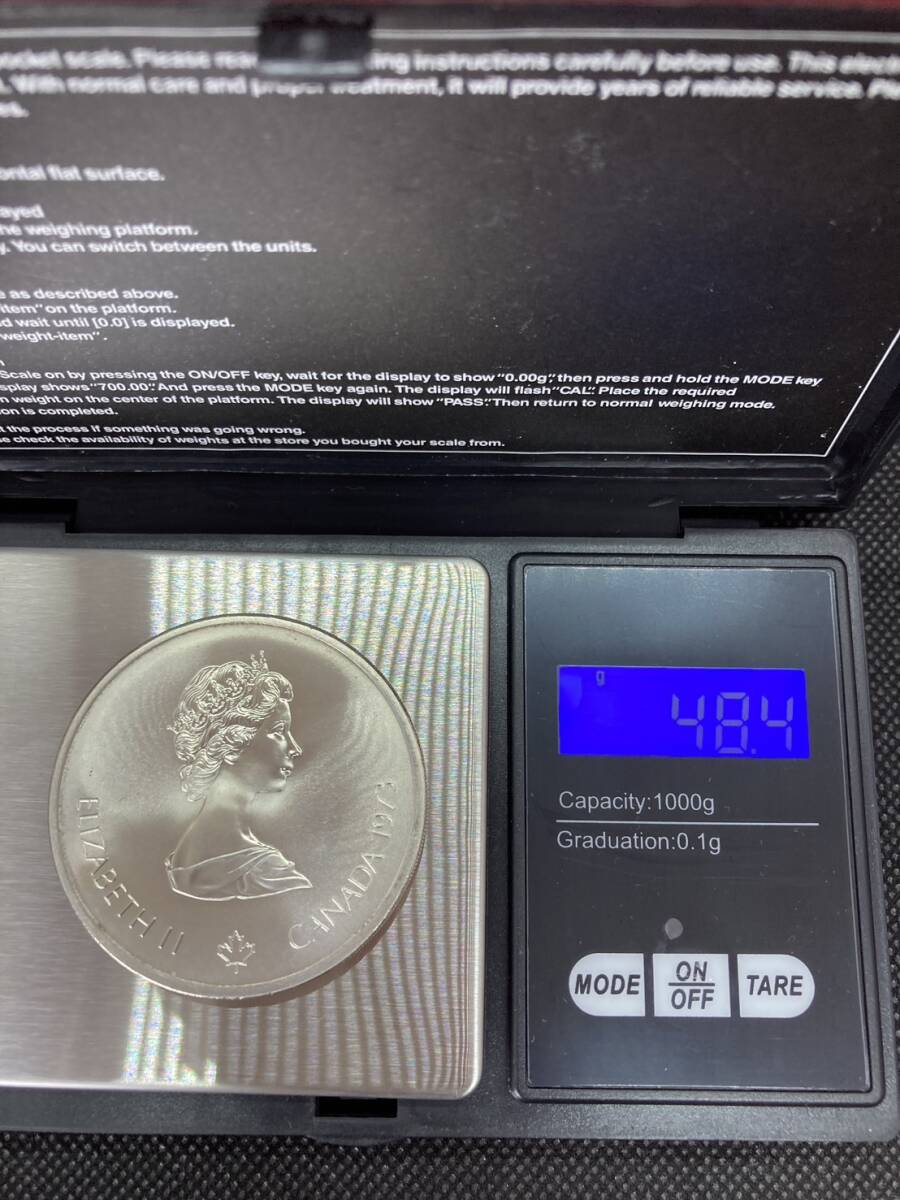 極美品 1976 エリザベスⅡ モントリオールオリンピック 超大型銀貨 10ドル カナダ モントリオールオリンピック 1976年 10ドル銀貨