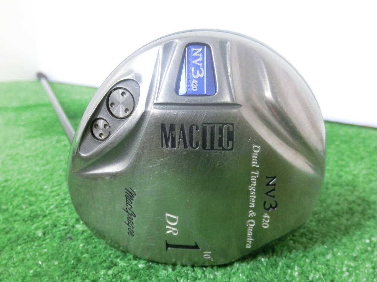?MacGregor マグレガー MACTEC NV3 420 1W ドライバー 10° /純正 シャフト QUADRA ACTION FLEX-R J0686?