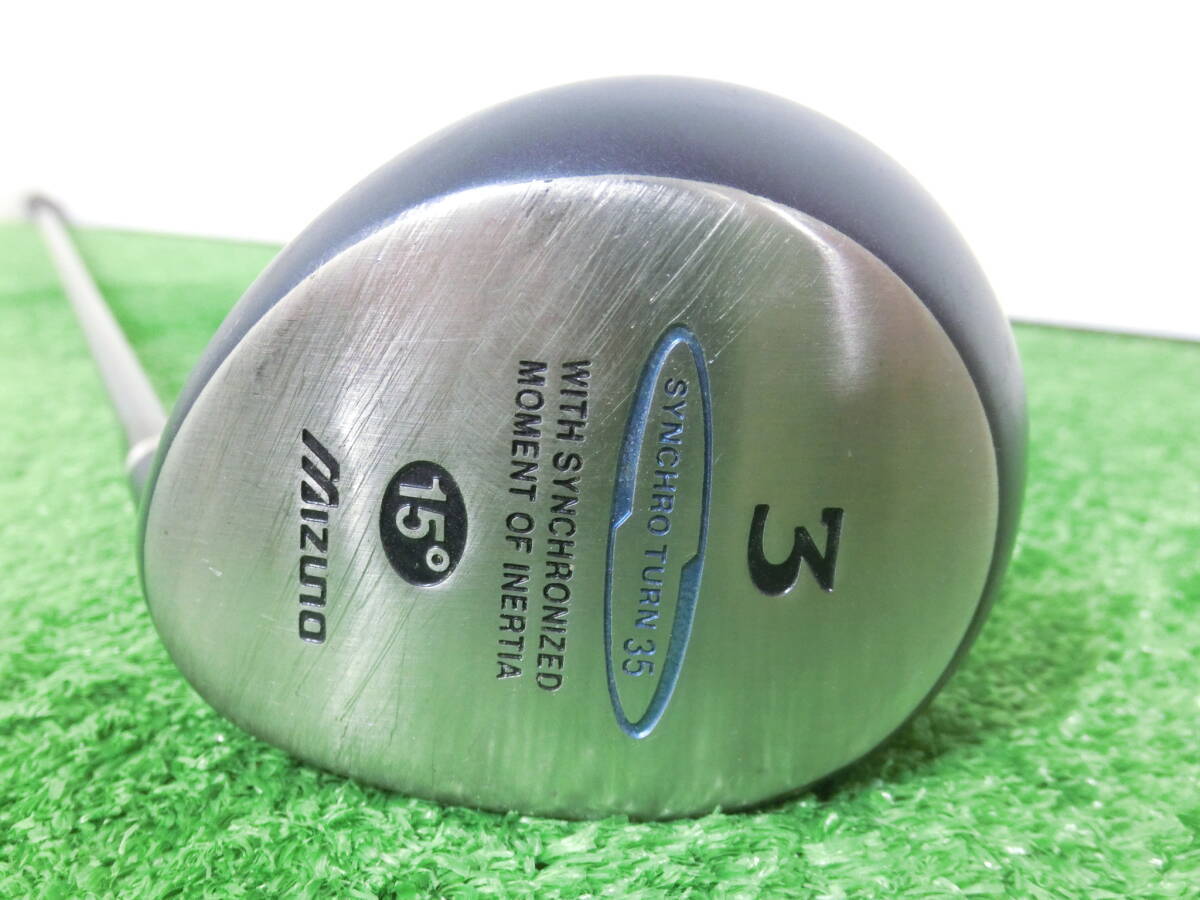 ♪MIZUNO ミズノ Notus SYNCHRO TURN 35 3W フェアウェイウッド 15°/純正 シャフト TECHNO FLEX FLEX-8 G9497♪_画像1