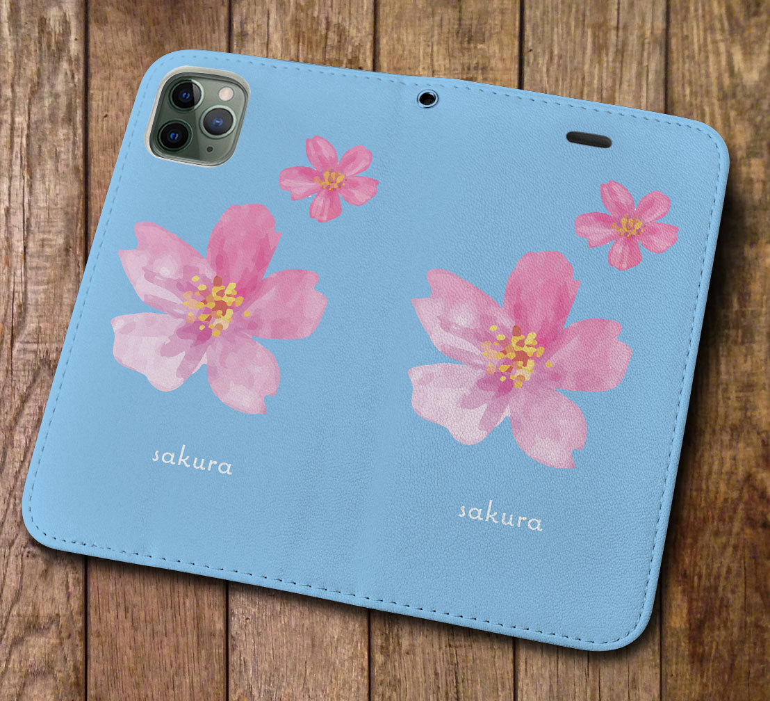 iPhone16 др. блокнот type кейс Sakura цветочный принт iPhoneSE iPhone14 iPhone15 iPhone16e др. iPhone каждый тип соответствует 