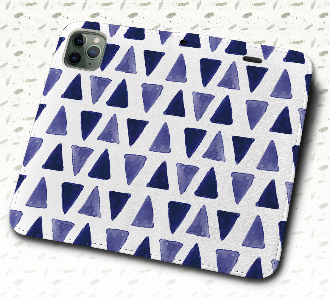iPhone16 др. блокнот type кейс треугольник голубой * современный рисунок iPhoneSE iPhone14 iPhone15 iPhone16e др. iPhone каждый тип соответствует 