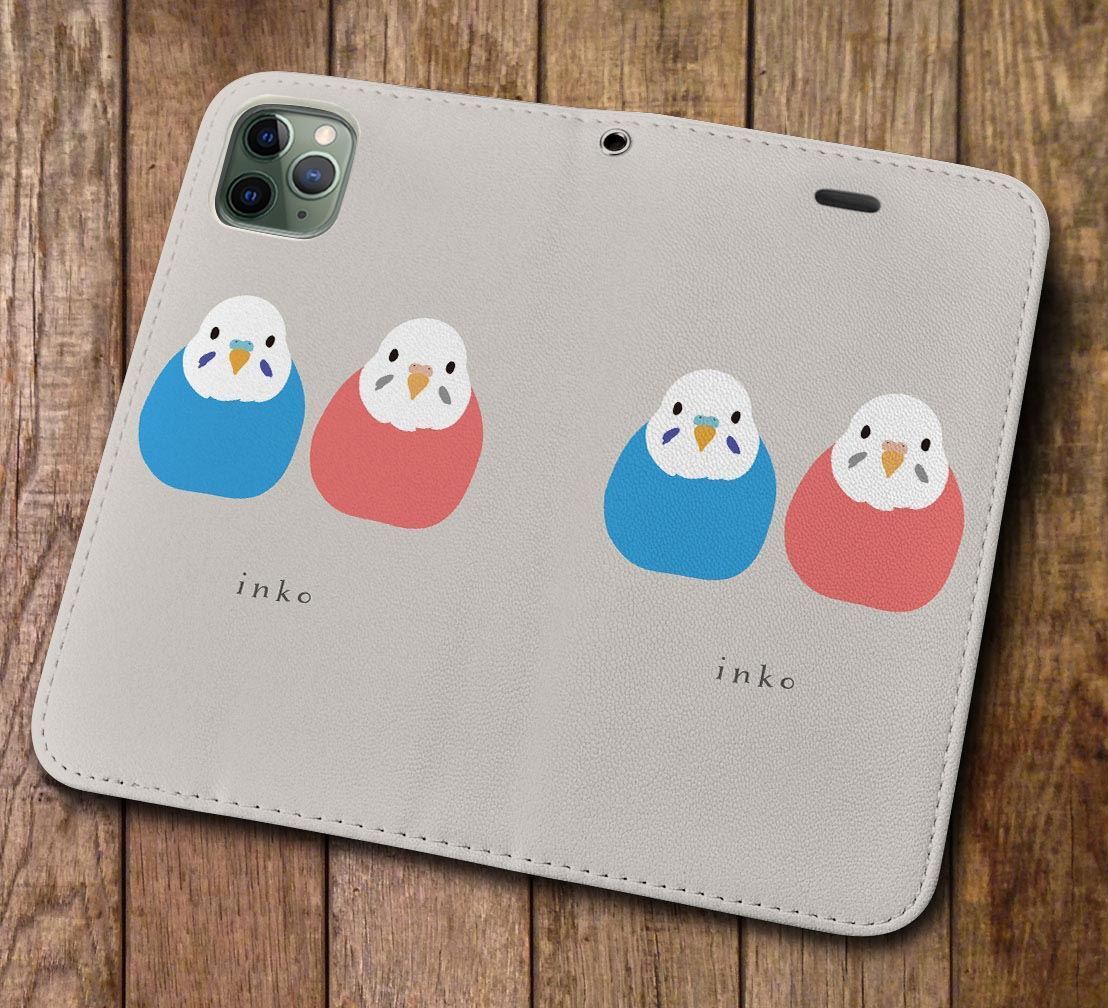 iPhone16 др. блокнот type кейс длиннохвостый попугай синий * розовый рисунок iPhoneSE iPhone14 iPhone15 iPhone16e др. iPhone каждый тип соответствует 