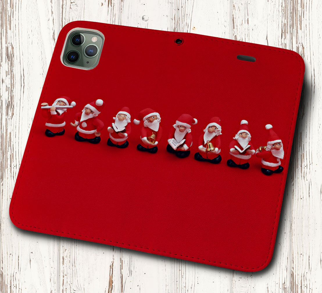iPhone16 др. блокнот type кейс Santa Claus красный * Рождество рисунок iPhoneSE iPhone14 iPhone15 iPhone16e др. iPhone каждый тип соответствует 