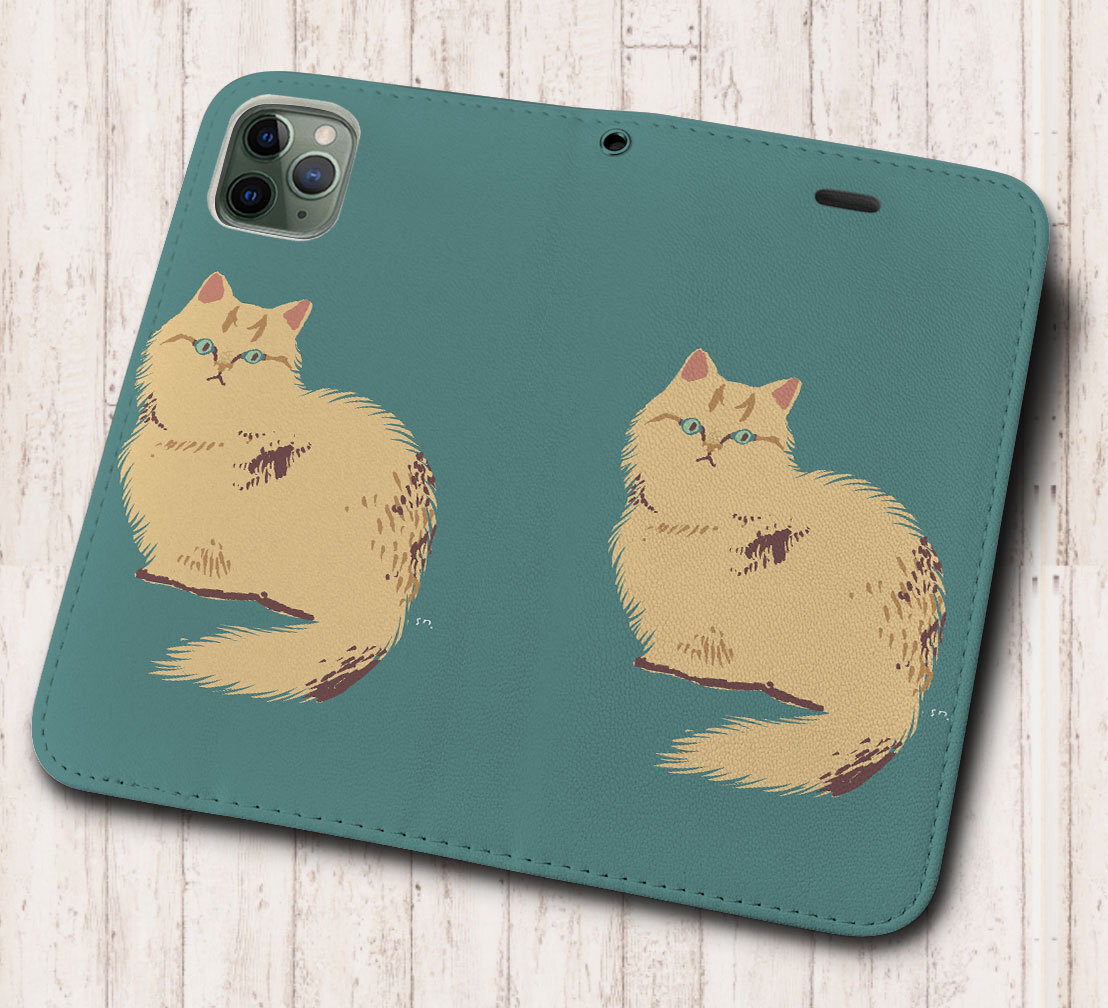 iPhone16 др. блокнот type кейс кошка. Oscar * Sakamoto .. животное рисунок iPhoneSE iPhone14 iPhone15 iPhone16e др. iPhone каждый тип соответствует 