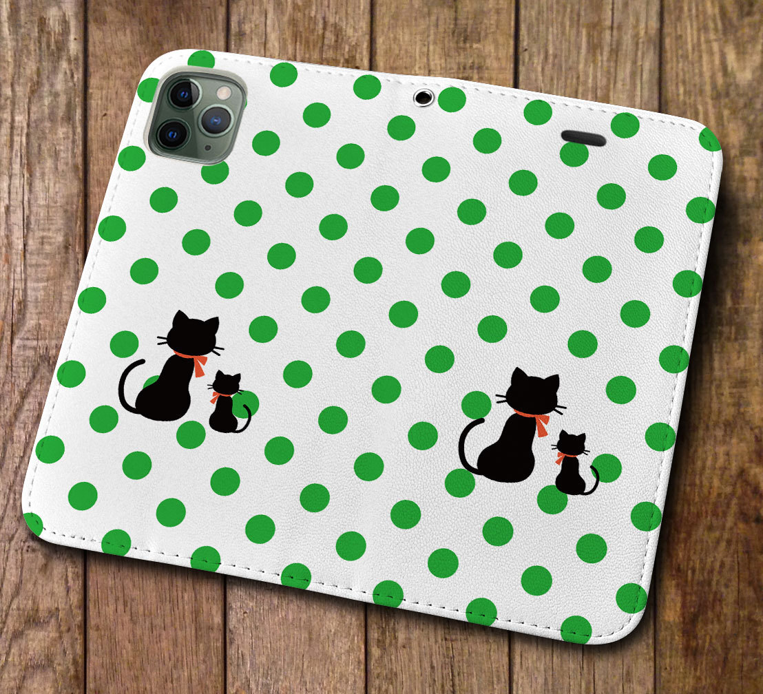 iPhone16 др. блокнот type кейс родители . кошка точка зеленый * кошка рисунок iPhoneSE iPhone14 iPhone15 iPhone16e др. iPhone каждый тип соответствует 