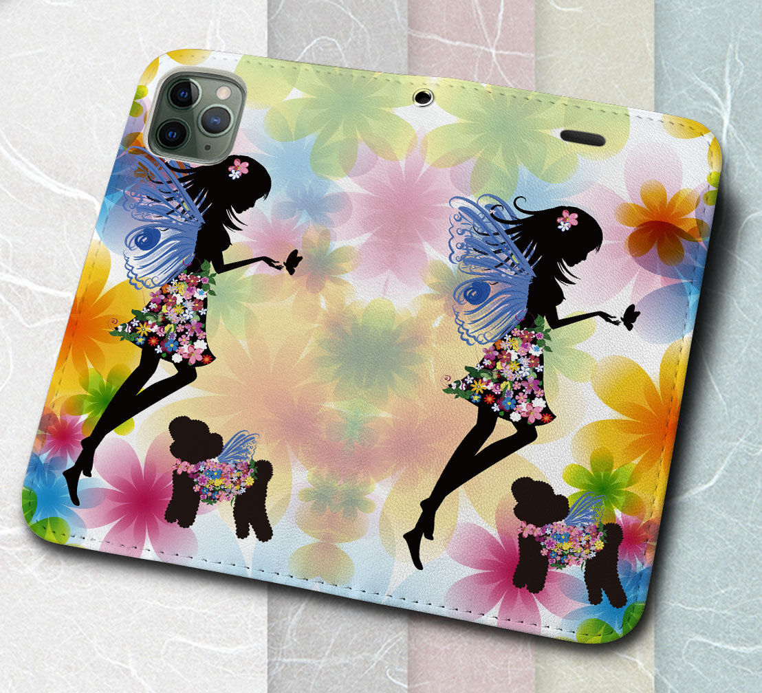 iPhone16 др. блокнот type кейс . Цветочная фея . пудель *.. девушка рисунок iPhoneSE iPhone14 iPhone15 iPhone16e др. iPhone каждый тип соответствует 