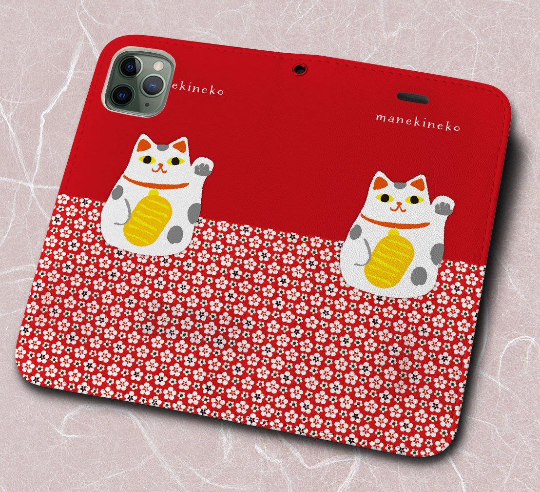 iPhone16 др. блокнот type кейс манэки-нэко .. рисунок iPhoneSE iPhone14 iPhone15 iPhone16e др. iPhone каждый тип соответствует 