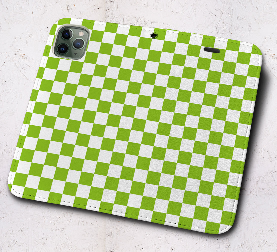 iPhone16 др. блокнот type кейс Random проверка ( белый ) зеленый рисунок iPhoneSE iPhone14 iPhone15 iPhone16e др. iPhone каждый тип соответствует 