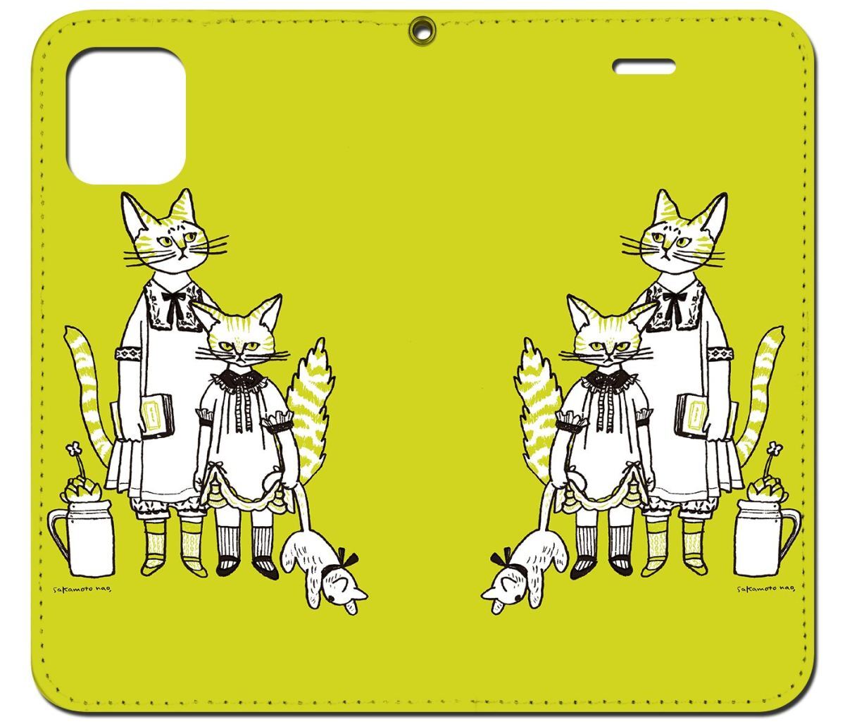 iPhone16 др. блокнот type кейс кошка сестры * Sakamoto .. животное рисунок iPhoneSE iPhone14 iPhone15 iPhone16e др. iPhone каждый тип соответствует 