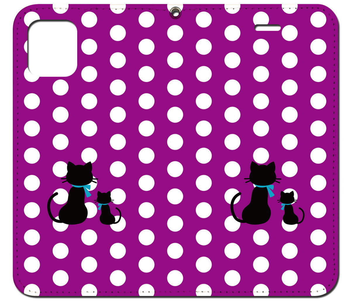 iPhone16 др. блокнот type кейс родители . кошка белый точка лиловый * кошка рисунок iPhoneSE iPhone14 iPhone15 iPhone16e др. iPhone каждый тип соответствует 