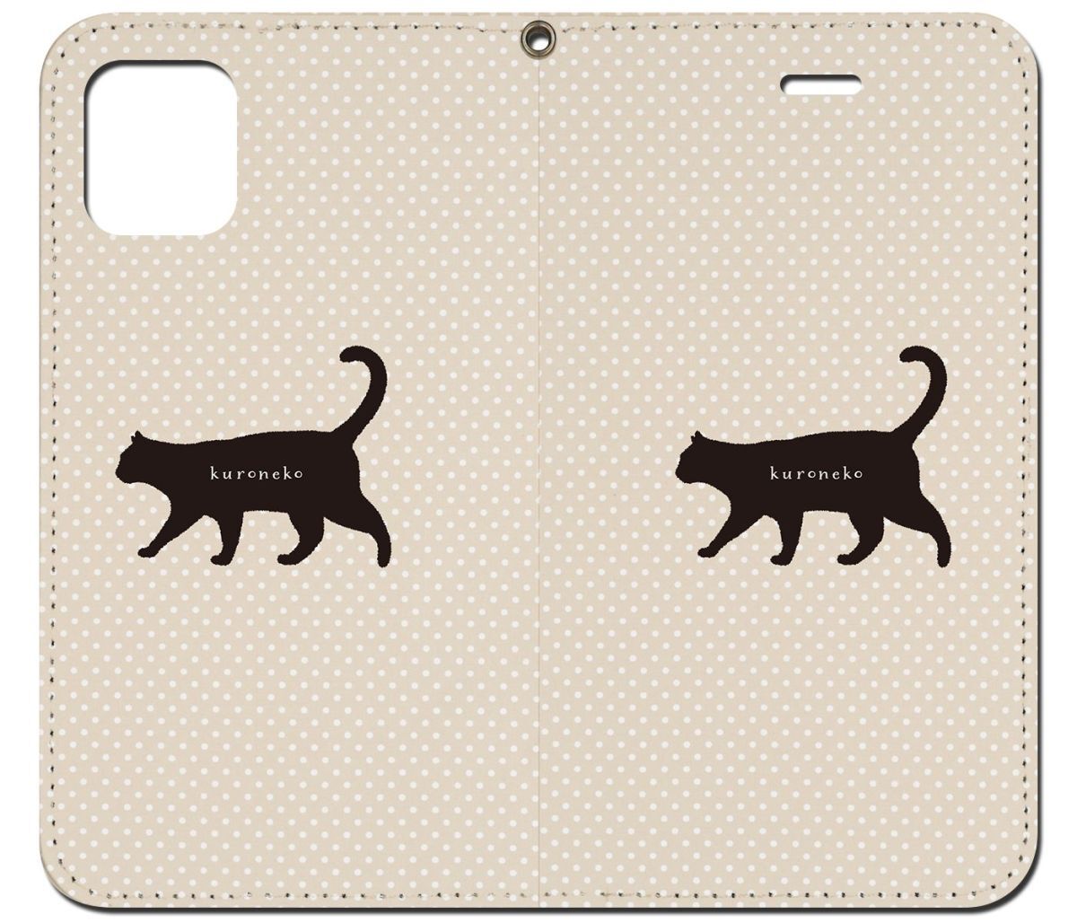 iPhone16 др. блокнот type кейс Kuroneko * Brown кошка животное рисунок iPhoneSE iPhone14 iPhone15 iPhone16e др. iPhone каждый тип соответствует 