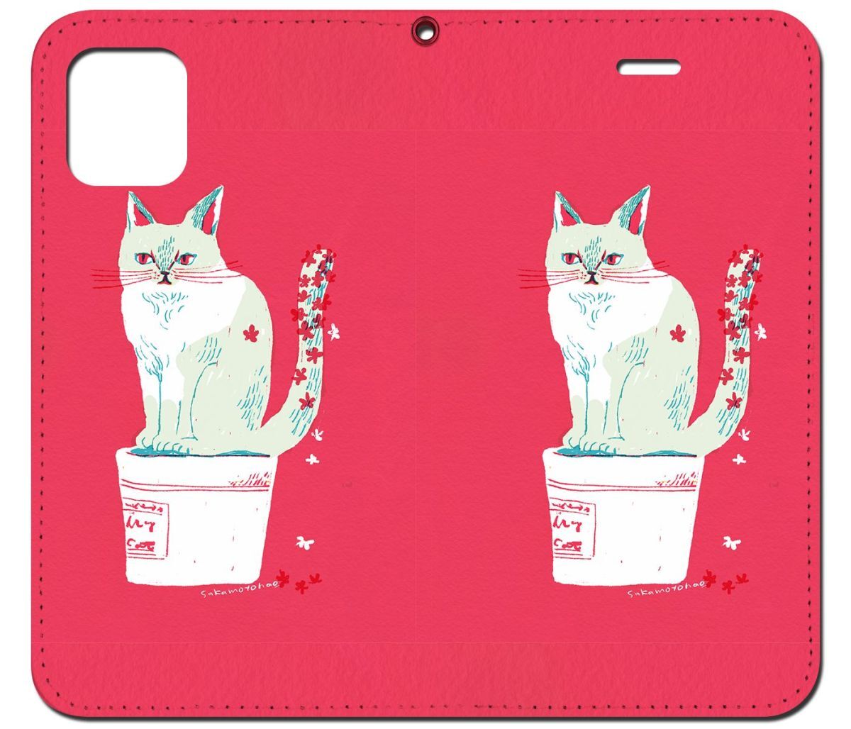 iPhone16 др. блокнот type кейс кошка. Linda * Sakamoto .. животное рисунок iPhoneSE iPhone14 iPhone15 iPhone16e др. iPhone каждый тип соответствует 