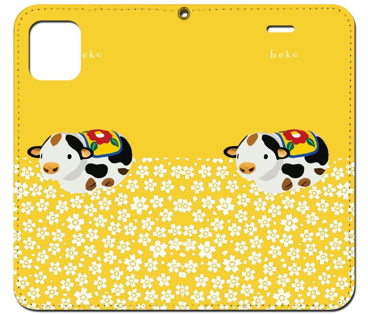 iPhone16 др. блокнот type кейс корова san желтый рисунок iPhoneSE iPhone14 iPhone15 iPhone16e др. iPhone каждый тип соответствует 