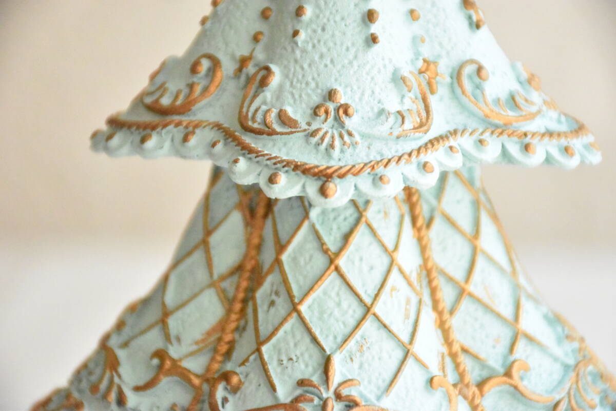 PAY4*HA18* Gin ja- хлеб tree * мята * елка * пастель голубой * высота 25.* произведение искусства * Рождество *HARMONIER * Hal moni a