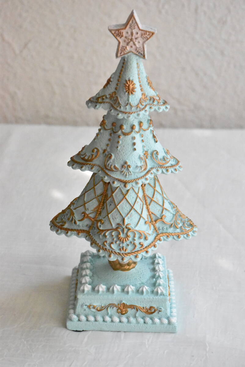 PAY4*HA18* Gin ja- хлеб tree * мята * елка * пастель голубой * высота 25.* произведение искусства * Рождество *HARMONIER * Hal moni a