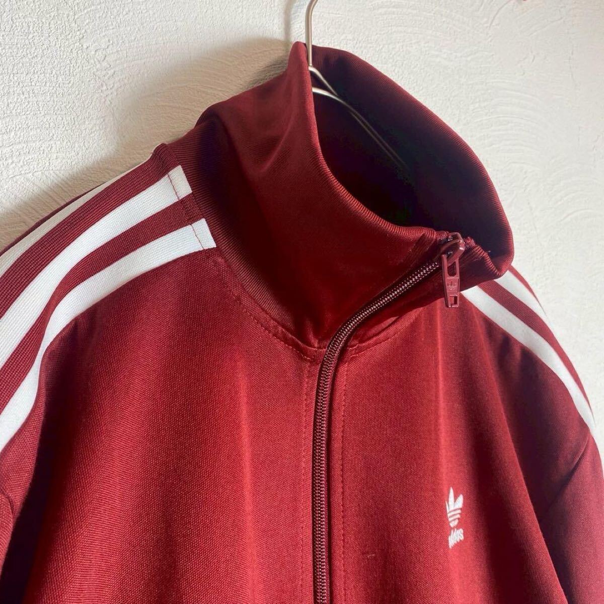 【人気カラー】adidasベッケンバウアージャージ L ワインレッド えんじ 赤 人気カラー】adidasベッケンバウアージャージ L ワインレッド