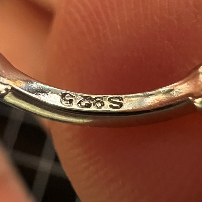 B529 匿名配送 リングピアス レディース パール s925 シルバー フープピアス シンプル 小さい _画像8