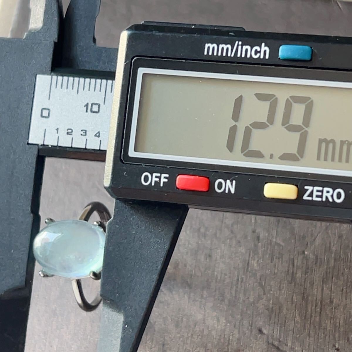 ◇アクアマリン◇ キャッツアイ効果◇指輪◇リング◇フリーサイズ◇天然石◇パワーストーン◇巾着袋付◇プレゼントにも  038R757_画像8