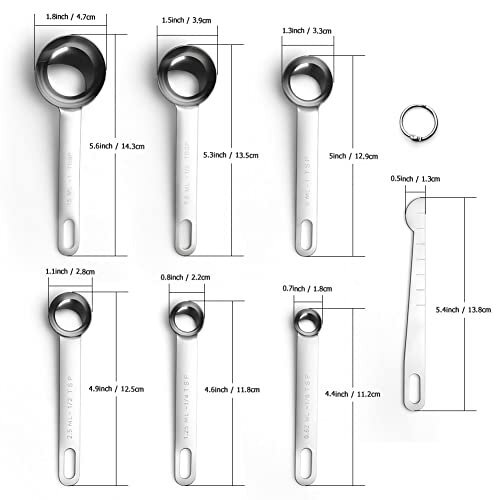 [ доступный товар ] измерение ложка пшеничная мука итого . шкала . ложка 7 позиций комплект нержавеющая сталь сталь производства кулинария ложка тонкий лопатка есть Европа и Америка экспорт YFWOO