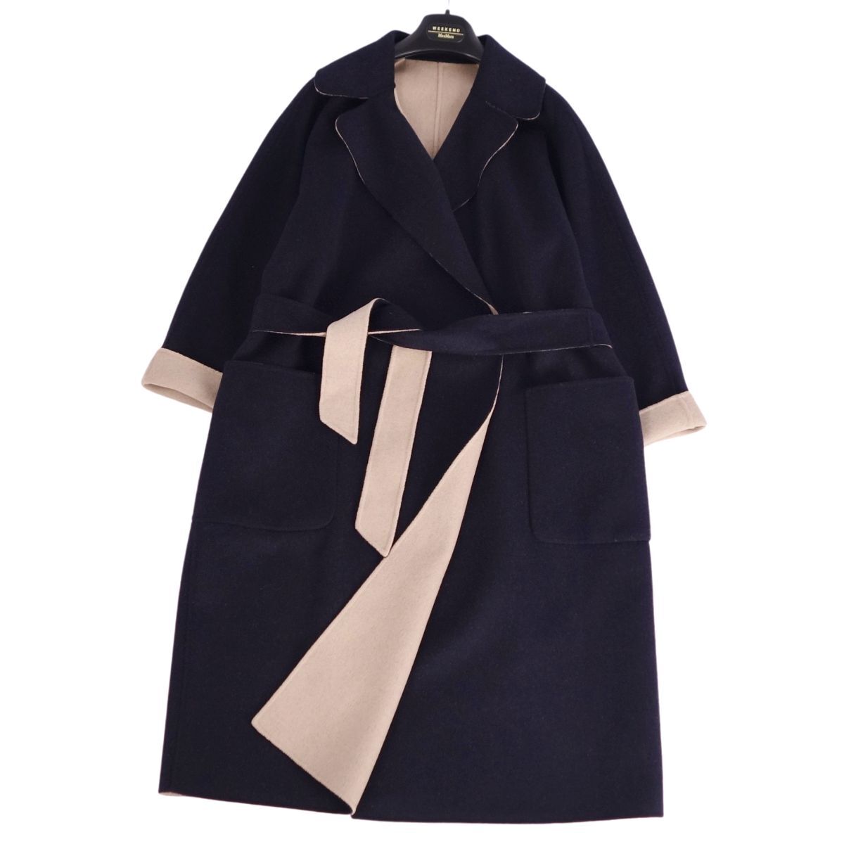 極美品 'S Max Mara クチートアマーノ ヴァージンウール コート 42 極美品 マックスマーラ Max Mara WEEKEND コート ベルト付き