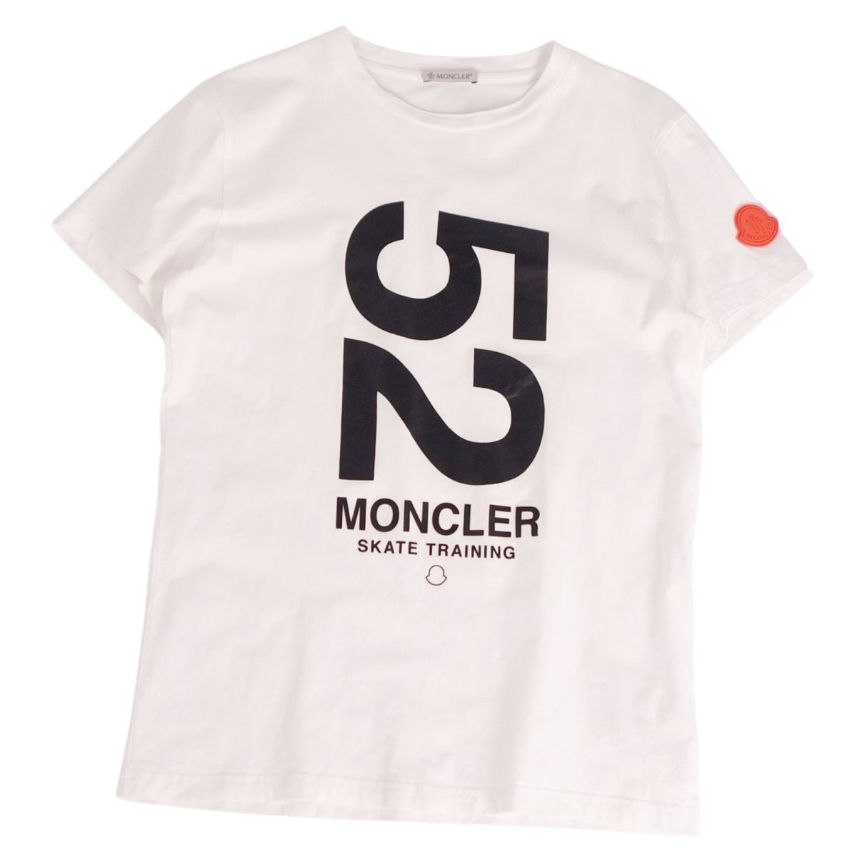 美品 モンクレール MONCLER Tシャツ カットソー 半袖 ショートスリーブ ロゴ プリント トップス レディース 14A(XS相当) ce07on-rm20f13447