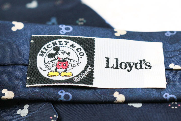  Disney бренд галстук шелк Mickey Mouse мелкий рисунок рисунок герой рисунок TDL PO мужской темно-синий Disney