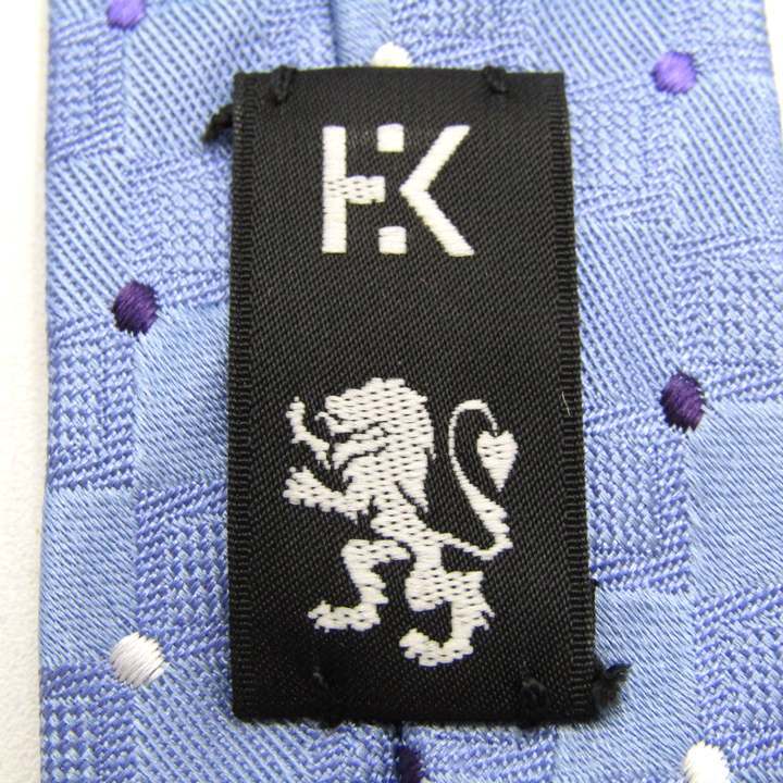 ヒロココシノ ブランド ネクタイ チェック柄 ドット柄 未使用品タグ付 PO メンズ ブルー HIROKO KOSHINO_画像4