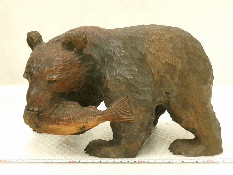 荒木清峰　木彫り熊　大きめサイズ 荒木清峰 木彫り熊 大きめサイズ