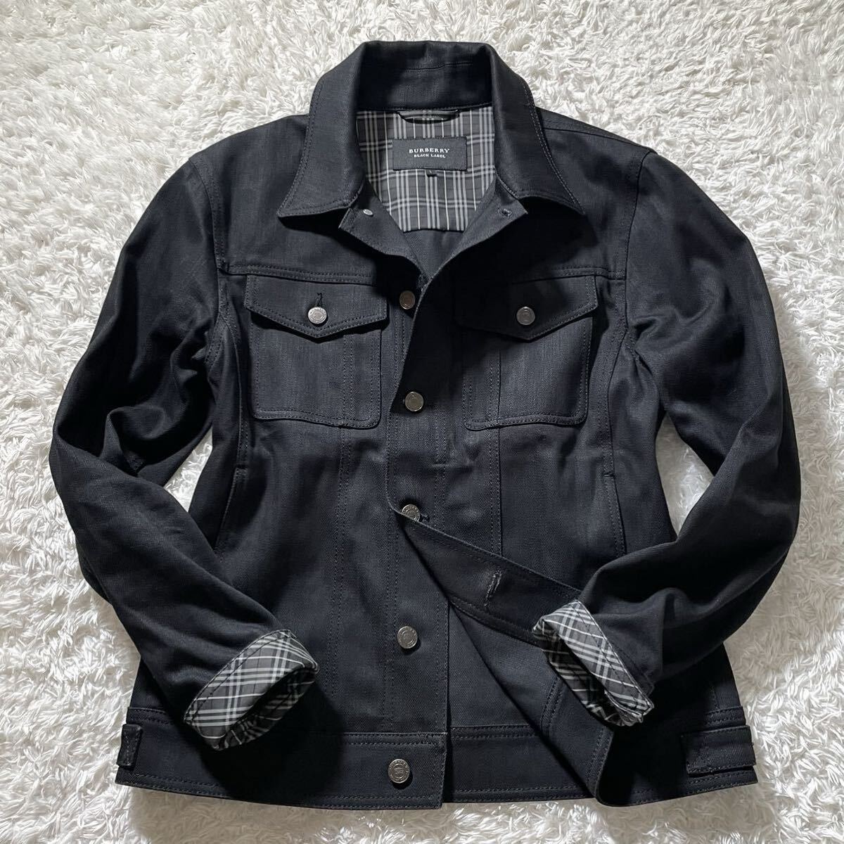 バーバリーブラックレーベル　Gジャン　Ｌ 未使用級/Lサイズ○バーバリーブラックレーベル デニム