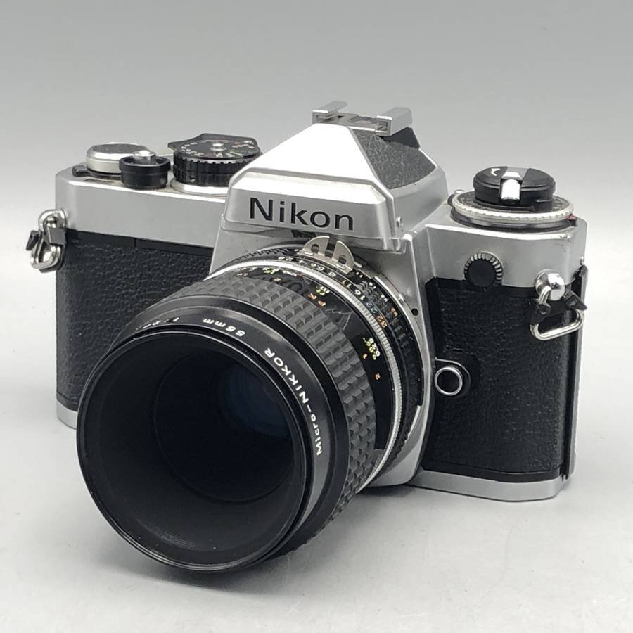 ジャンク ニコンFE+NIKKOR 55mm Nikon FE Micro-NIKKOR 55mm 1:2.8 一眼レフカメラセット